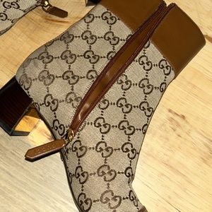 Gucci monogram ankle boots
